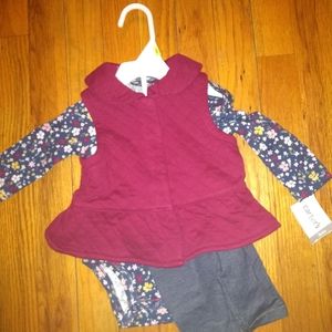 NWT! 3 piece outfit for a babygirl